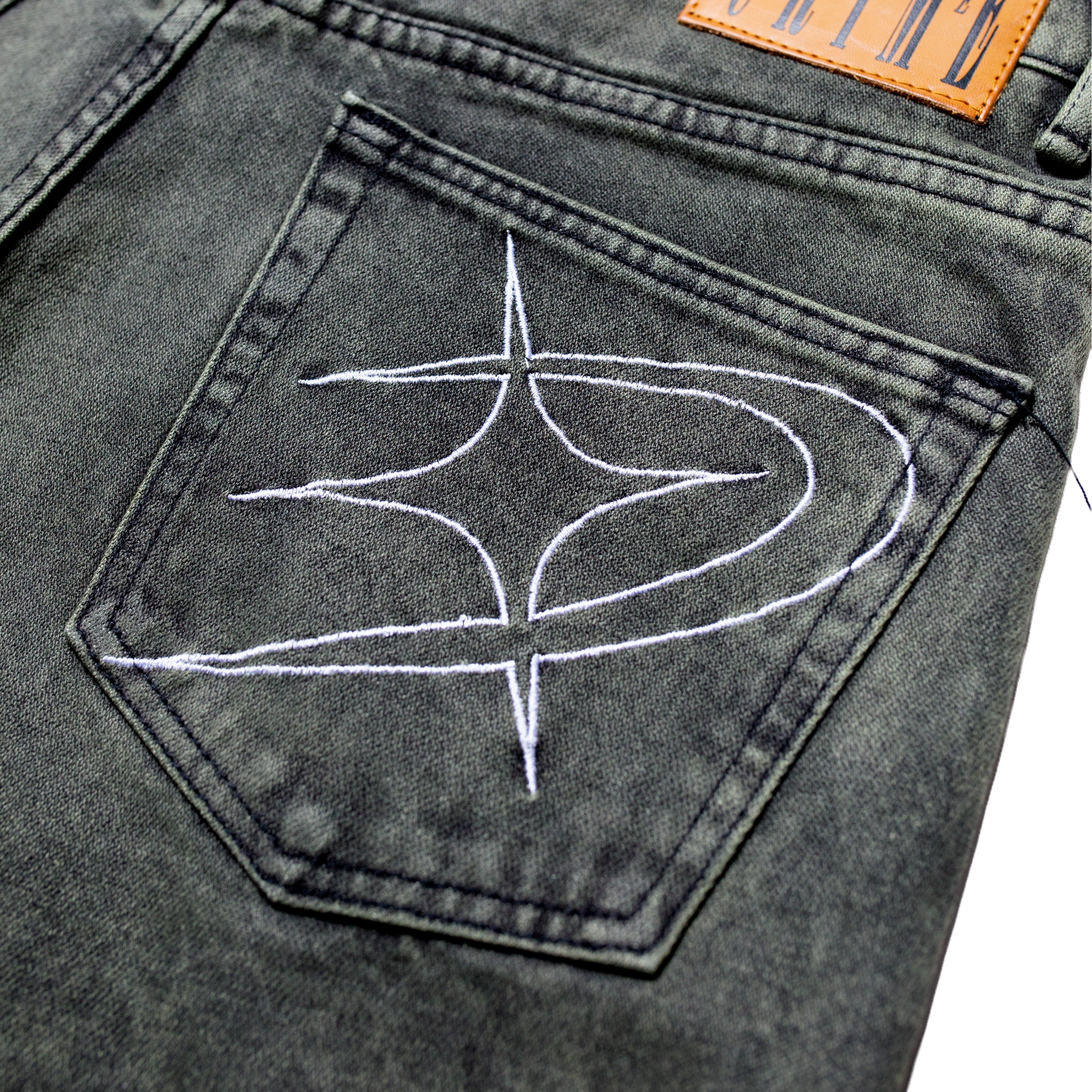 GOTHIC CROSS FLARED JEANS - Image 7